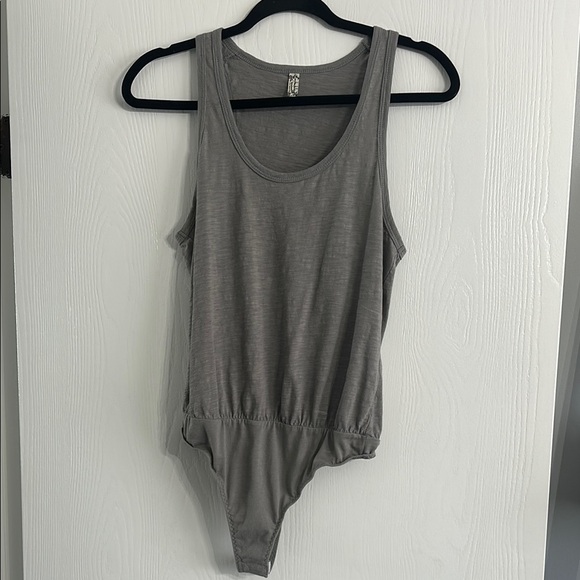 Free People Other - Free People Intimately Gray Tong Bodysuit